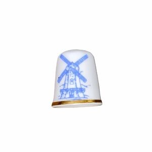 Solvang vintage blue & white lighthouse thimble